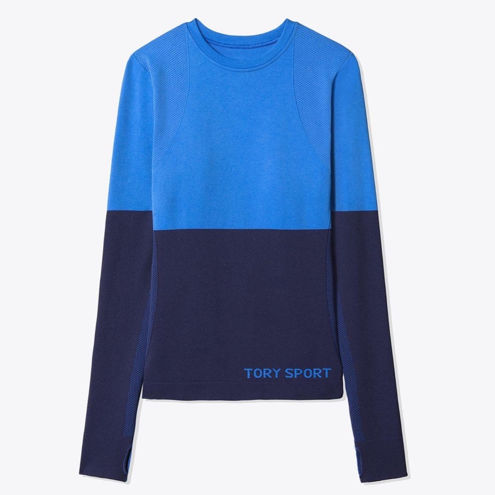 ❌❌SOLD❌❌✨TORY BURCH SPORT✨TWO-TONE SEAMLESS TOP - Picture 1 of 4